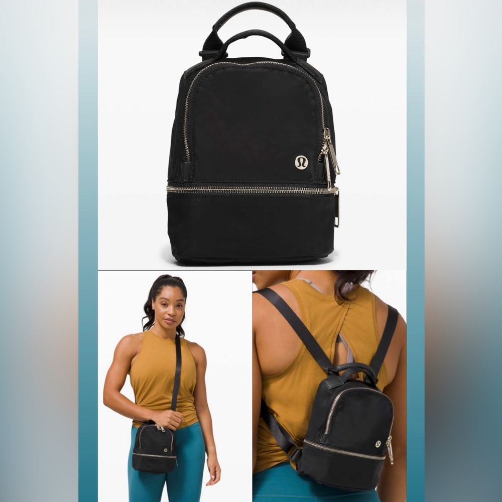 LULULEMON City Adventurer Backpack Micro 3L in black with gold